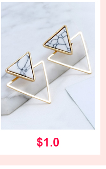 DOUBLE TRIANGLE DESIGN STUD EARRINGS 1PAIR