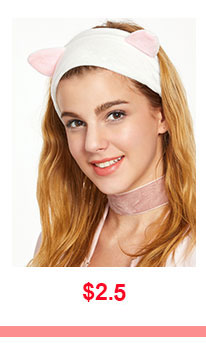 CUTE CAT EAR ELASTIC VELVET HEADBAND