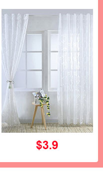 LEAVES PRINT EYELET SHEER CURTAIN 1PC