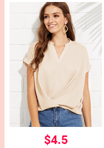 V NECK SURPLICE TOP