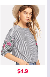 FLOWER LANTERN SLEEVE STRIPED TOP