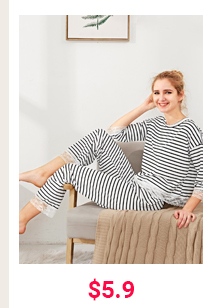 CONTRAST LACE TRIM STRIPED PAJAMA SET