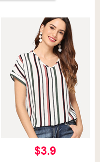 CURVED HEM STRIPED TOP