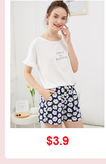 FLOWER & LETTER PRINT PAJAMA SET