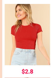 RIB KNIT CROP FITTED TEE