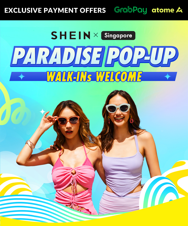 EXCLUSIVE PAYMENT OFFERS GraoPoy atome 4 SHEIN x PARADISE POP-UP. WALK-INs WELCOME 