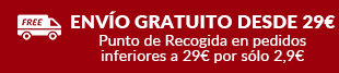  Envío gratuito desde 29€ 