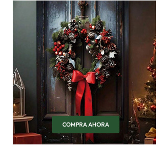  Corona navideña para puerta - 90cm X 35.4 pulgadas, sin necesidad de alimentación eléctrica, material de poliéster, adecuada para decoraciones navideñas y de Año Nuevo 