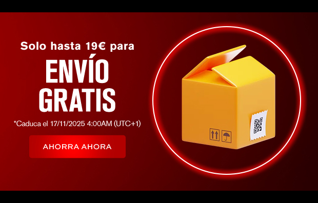  Solo hasta 19€ para envío gratis. 