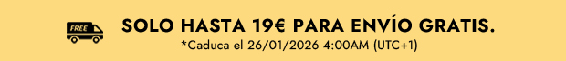 Solo hasta 19€ para envío gratis.