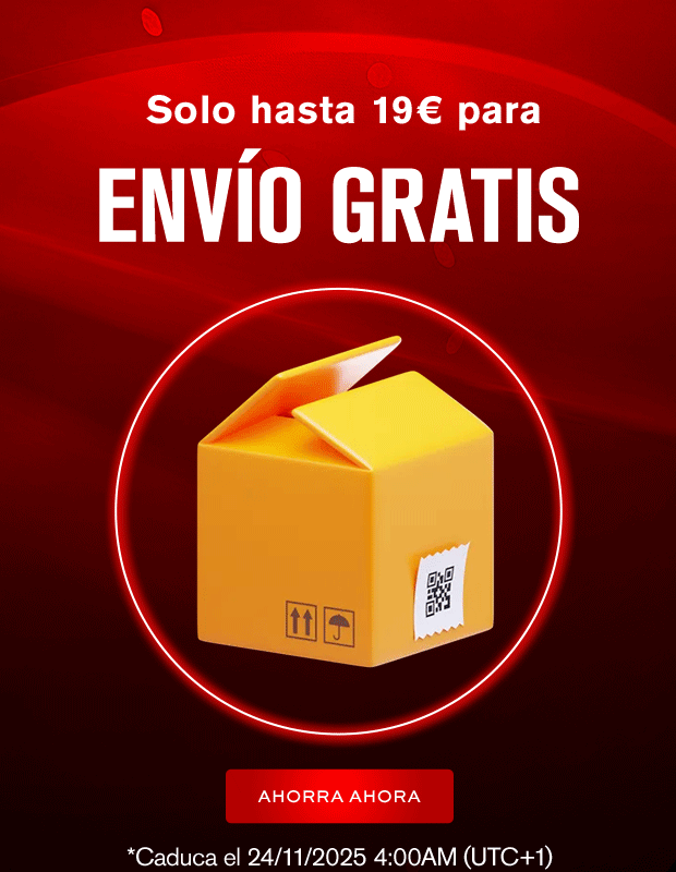  Solo hasta 19€ para envío gratis. 