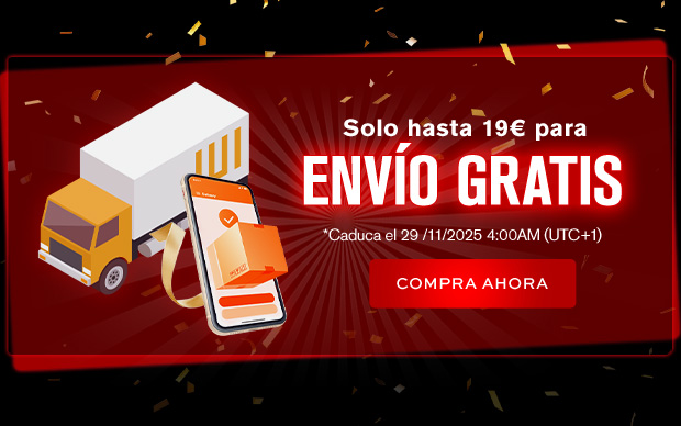  Solo hasta 19€ para envío gratis. 