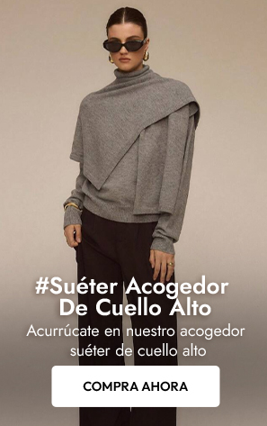  #Suéter Acogedor De Cuello Alto 
