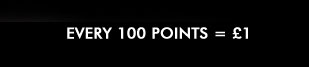 Every 100 points = £1