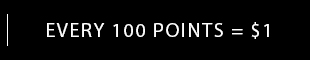 Every 100 points = £1