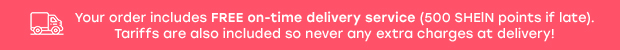 Your order includes FREE on-time delivery service
