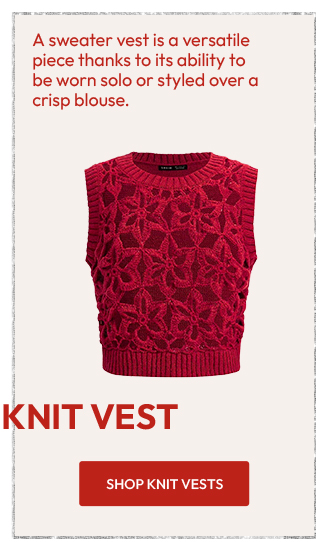 SHOP KNIT VESTS
