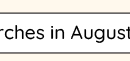 Top Keyword Searches in August