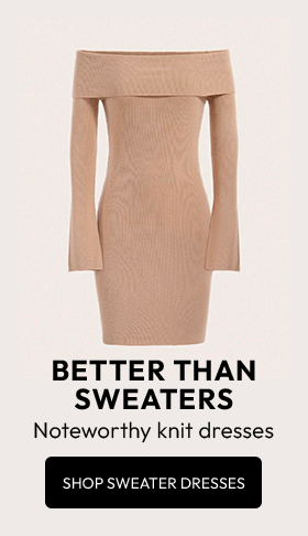 SHOP SWEATER DRESSES