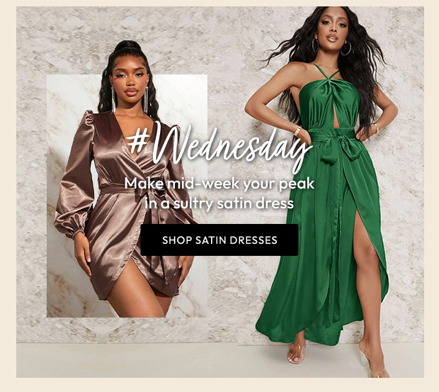 SHOP SATIN DRESSES