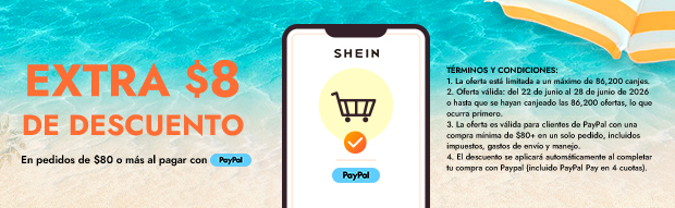 $8 extra off en pedidos de $80+ con PayPal. Válido hasta el 28/6/26. Se aplican Términos y Condiciones.