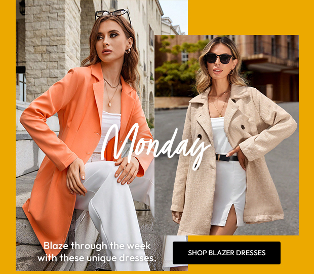 SHOP BLAZER DRESSES