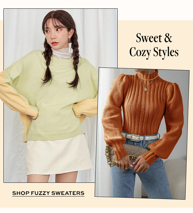 SHOP FUZZY SWEATERS