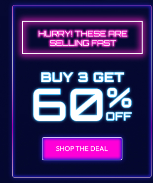 BUY 3 GET 60% OFF
