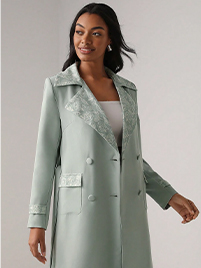 Jacqueline City Double Breasted Belted Trench Coat